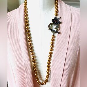 Heidi Daus “Perennial Favorite” Swarovski Crystals toggle 36” necklace